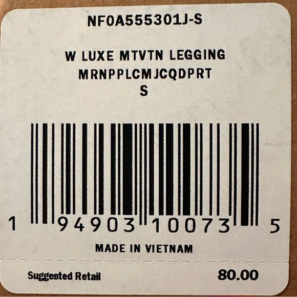 The North Face Women's Luxe Motivation Pocket 7/8 Legging NWT Small Maroon Camo - Picture 12 of 12